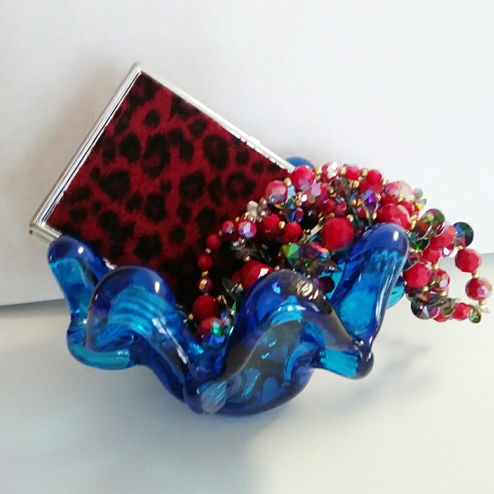 SOLD💞 Vintage blenko art glass dish ashtray MCM - Picture 2 of 8